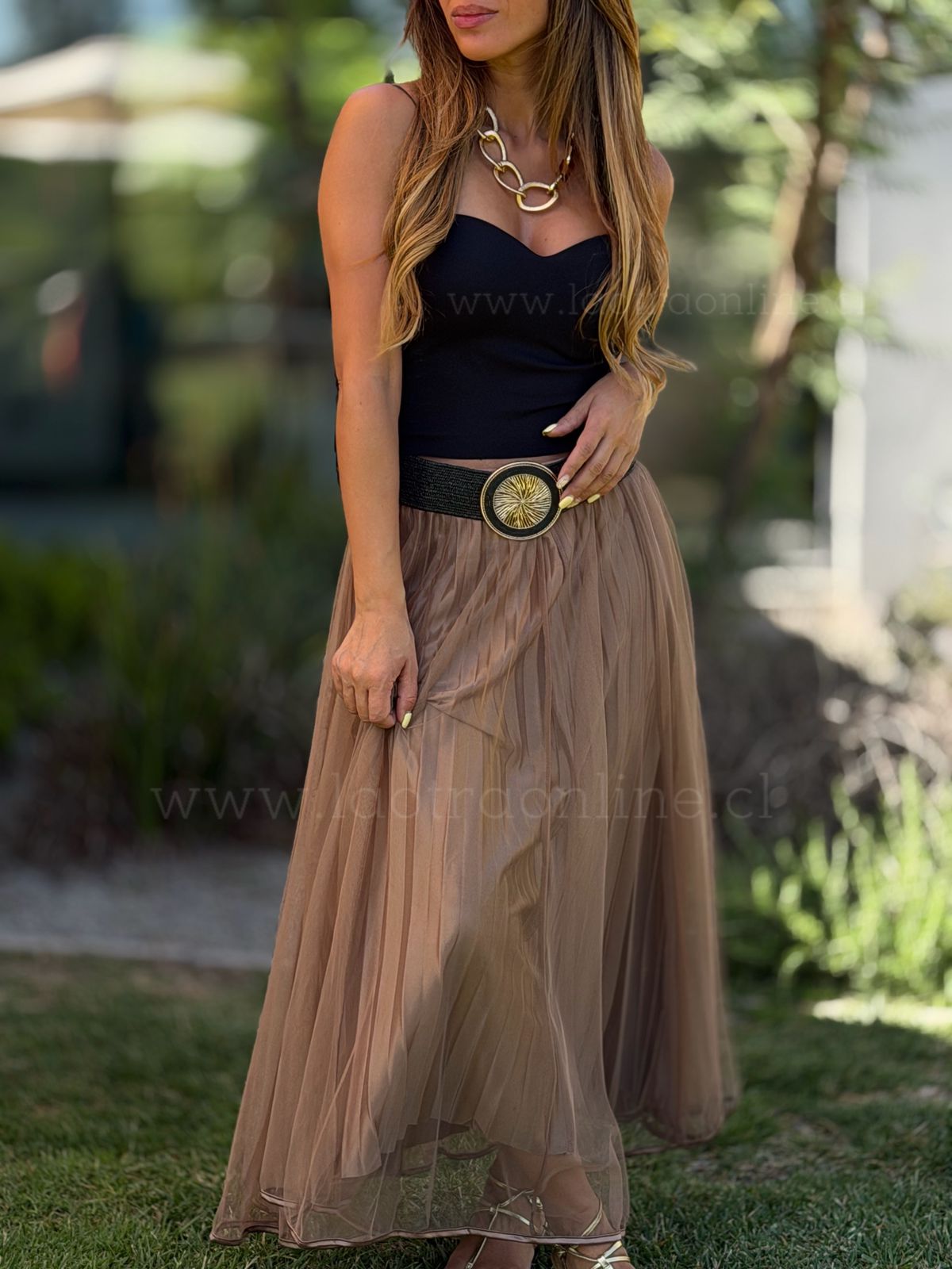 Falda New parisina choco