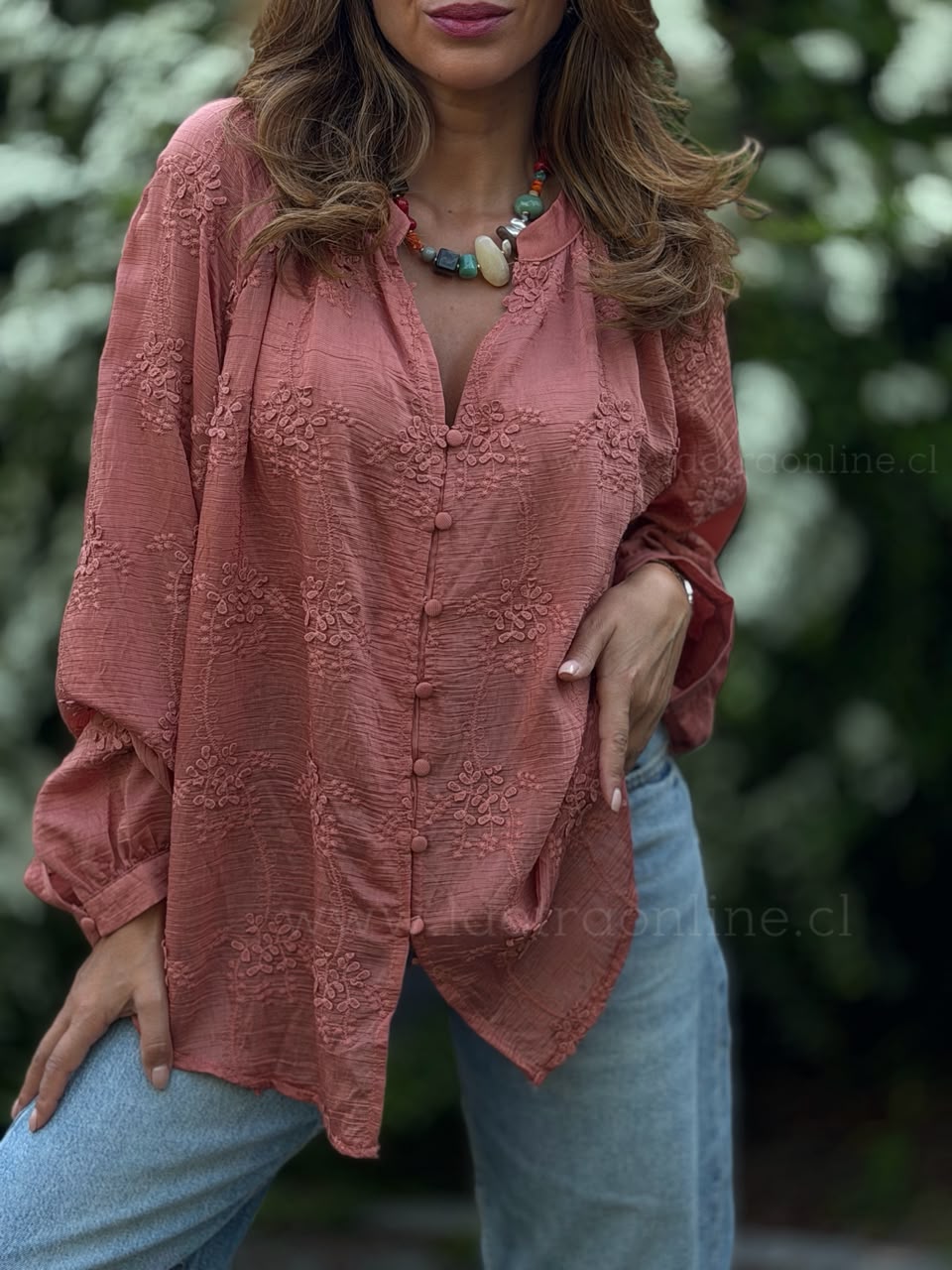 Blusa Delicada rosa viejo