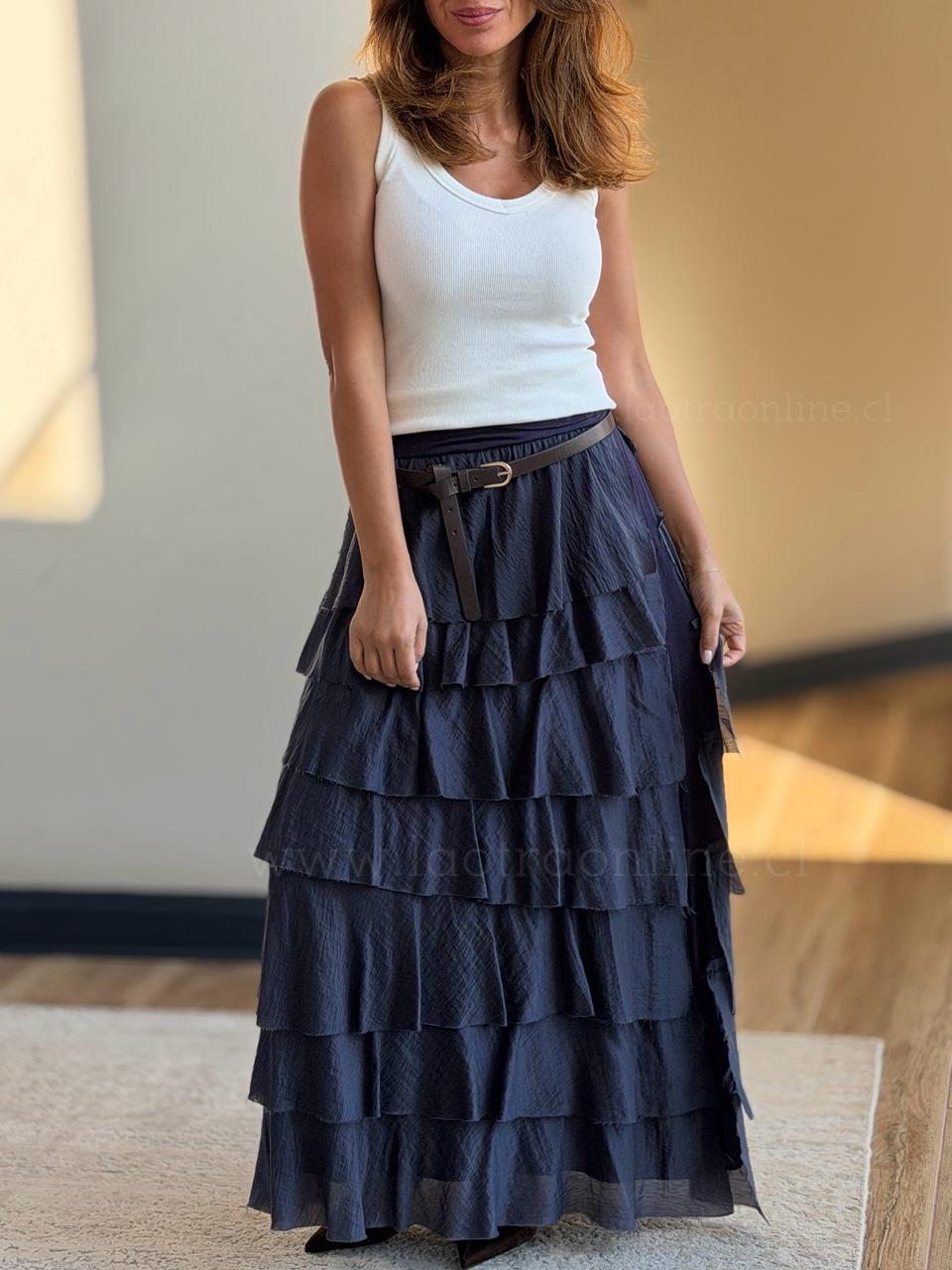 Falda Fashion capas azul