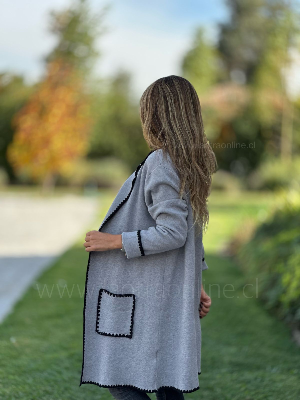 Abrigo/cardigan Melania gris