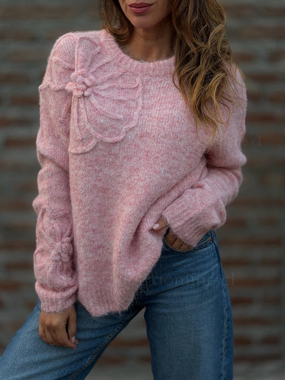 Sweater Flower rosa