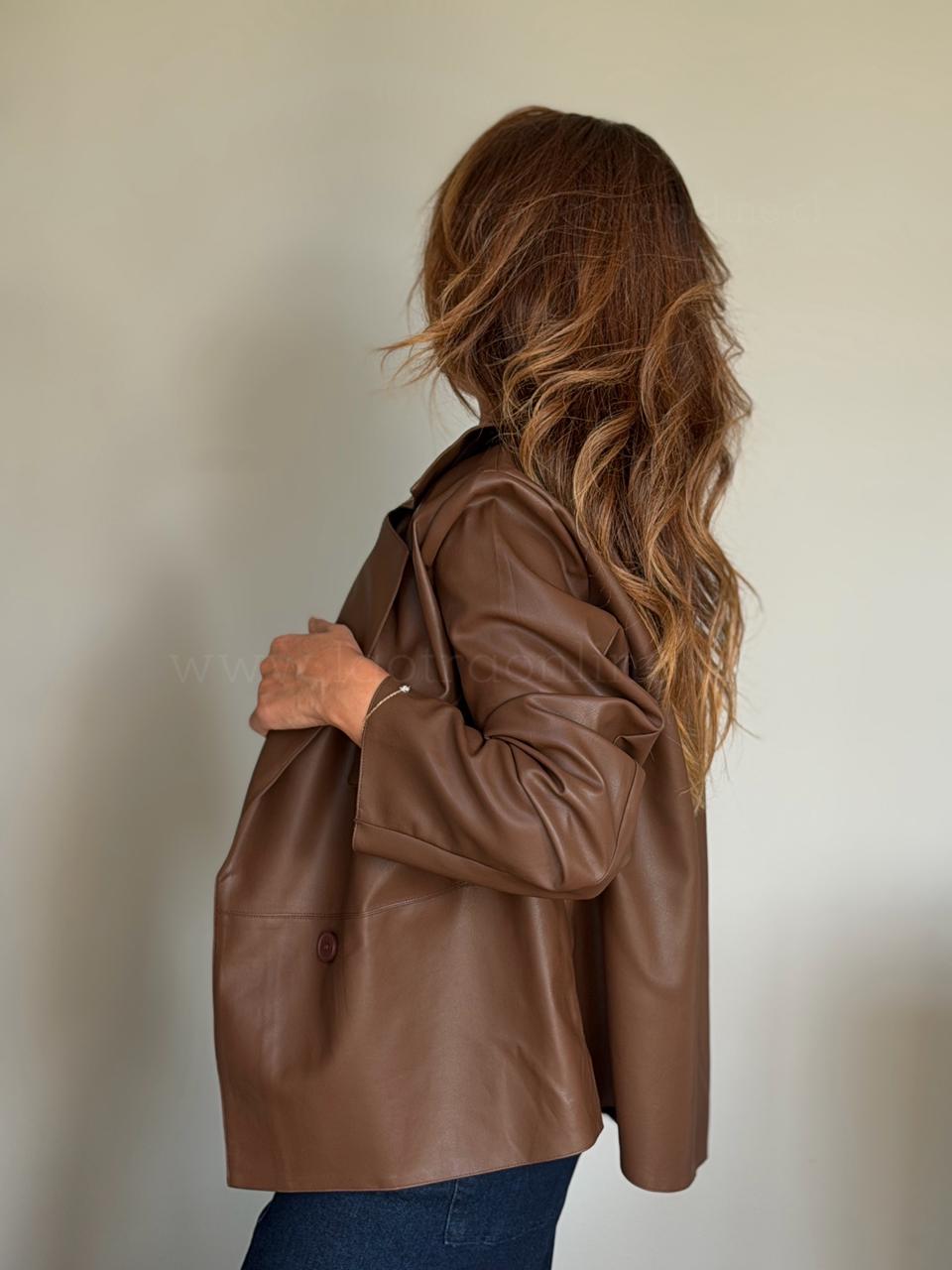 Chaqueta Ecocuero Sol choco