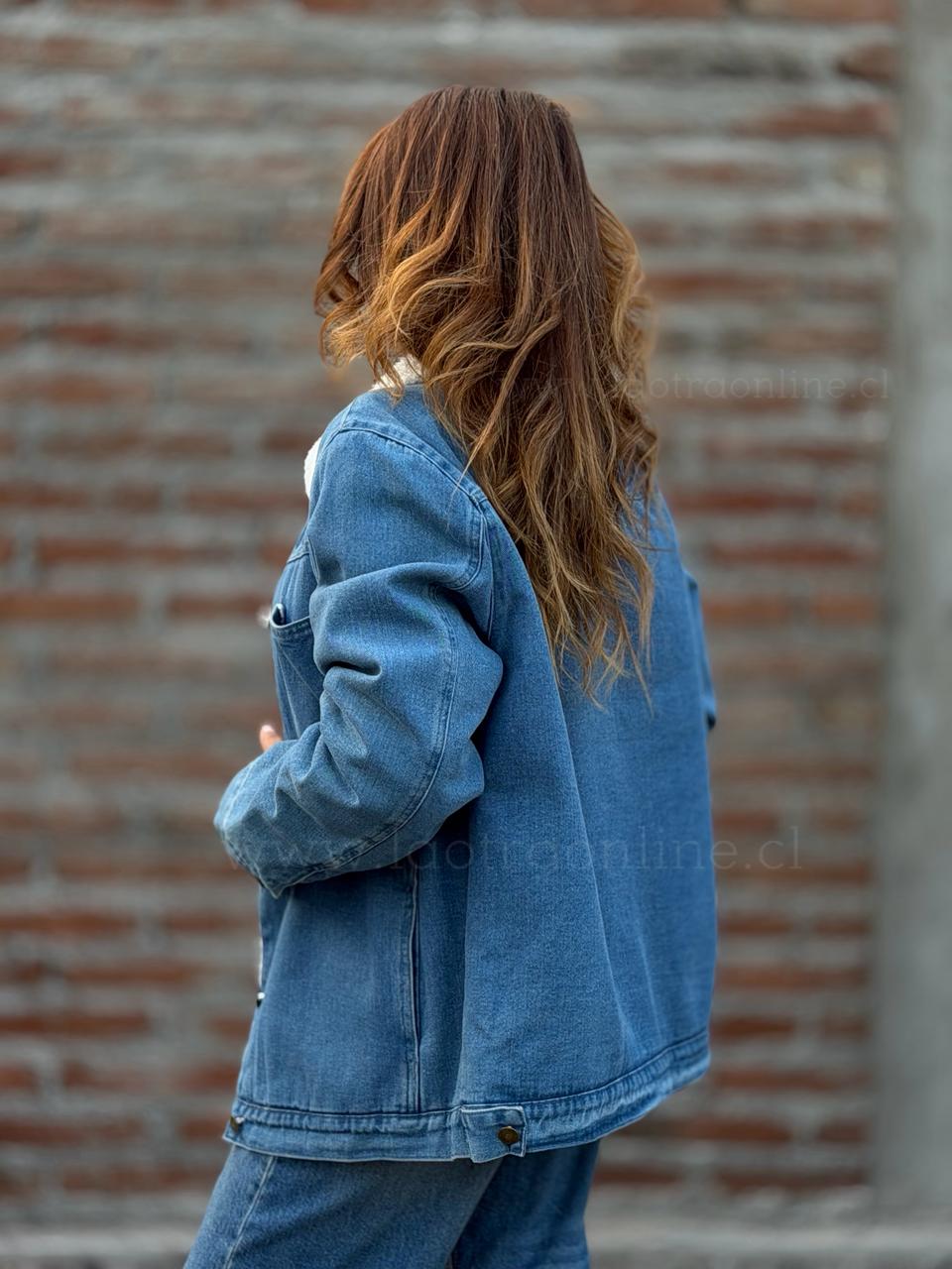 Chaqueta mezclilla chiporro azul