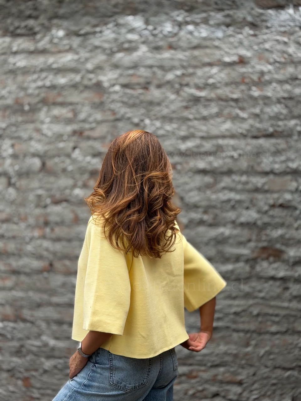Chaquetita botón forrado amarillo