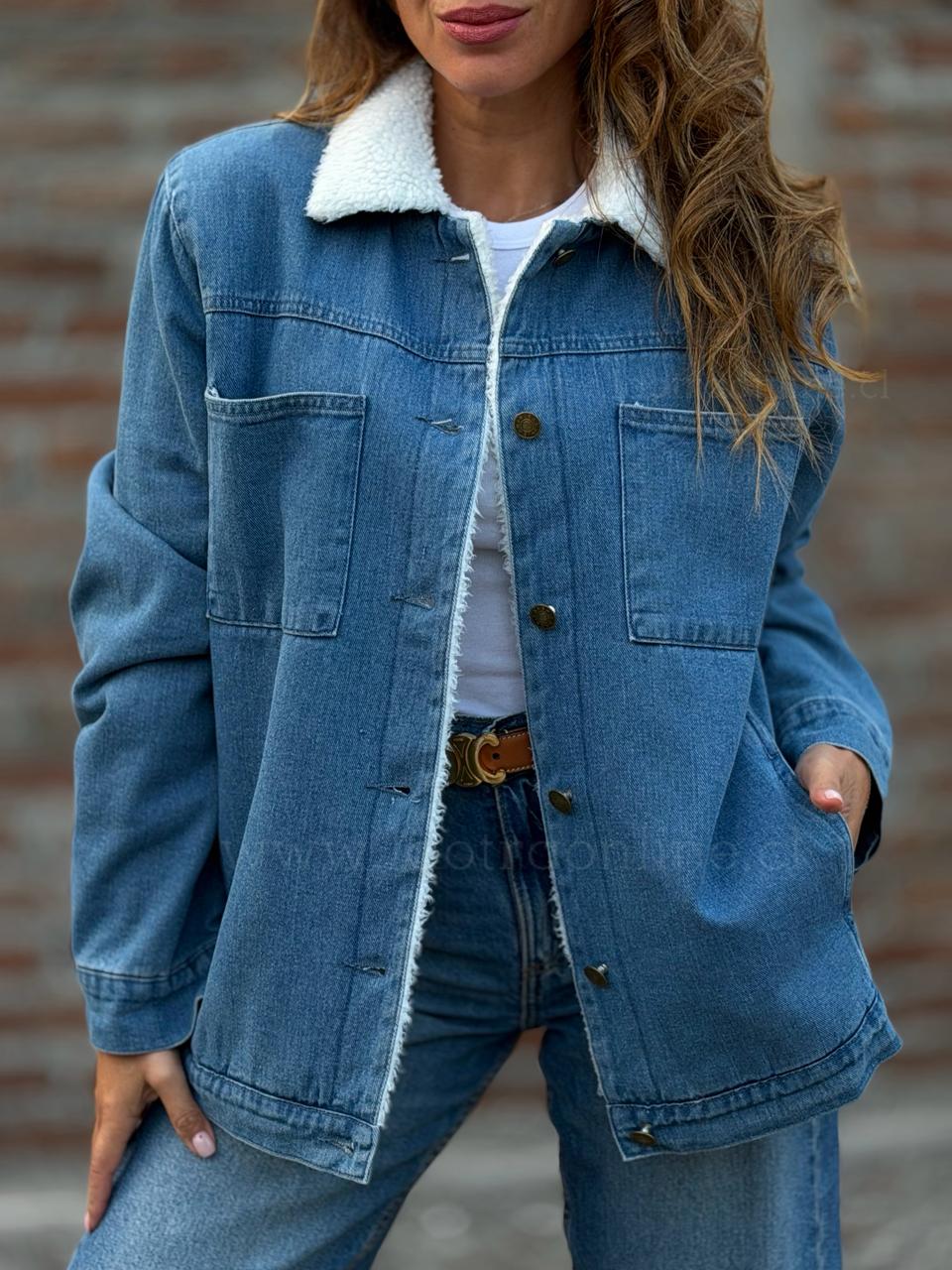 Chaqueta mezclilla chiporro azul