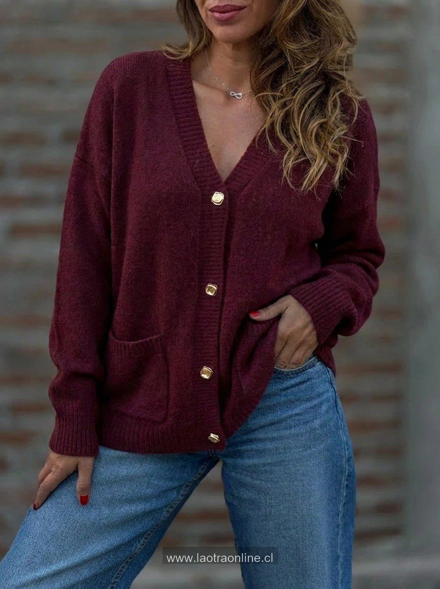 Chaleco Bilbao cherry