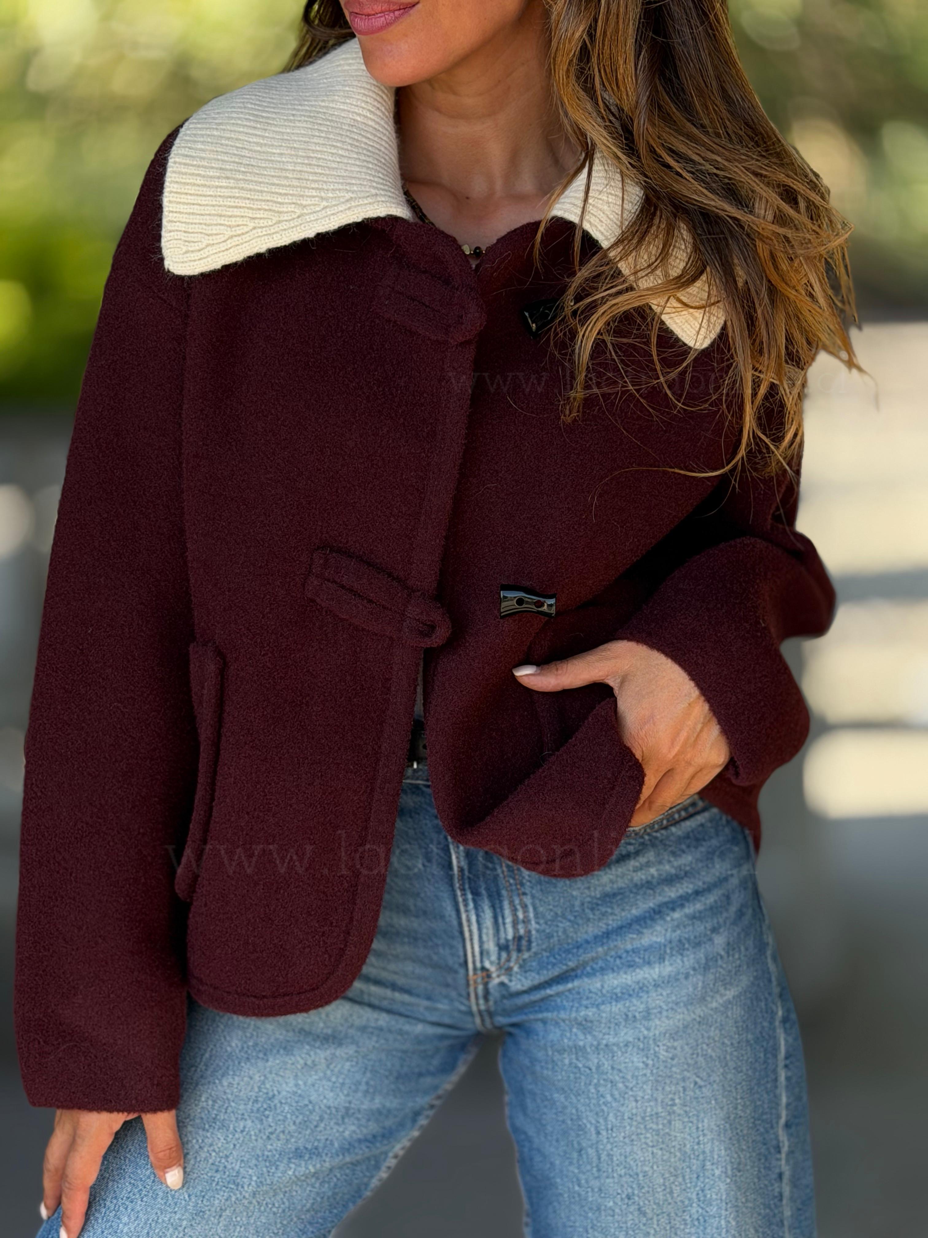 Abrigo Increíble cherry