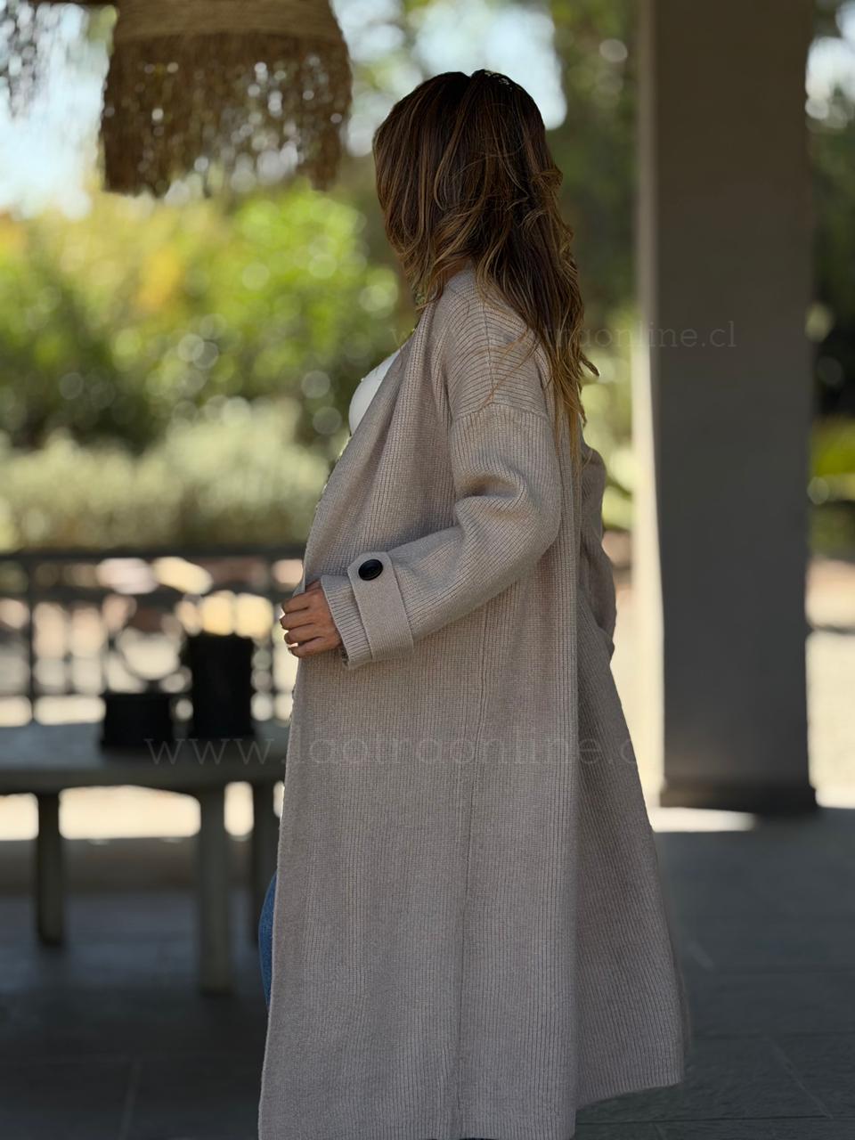 Maxi Cárdigan Sophie taupe