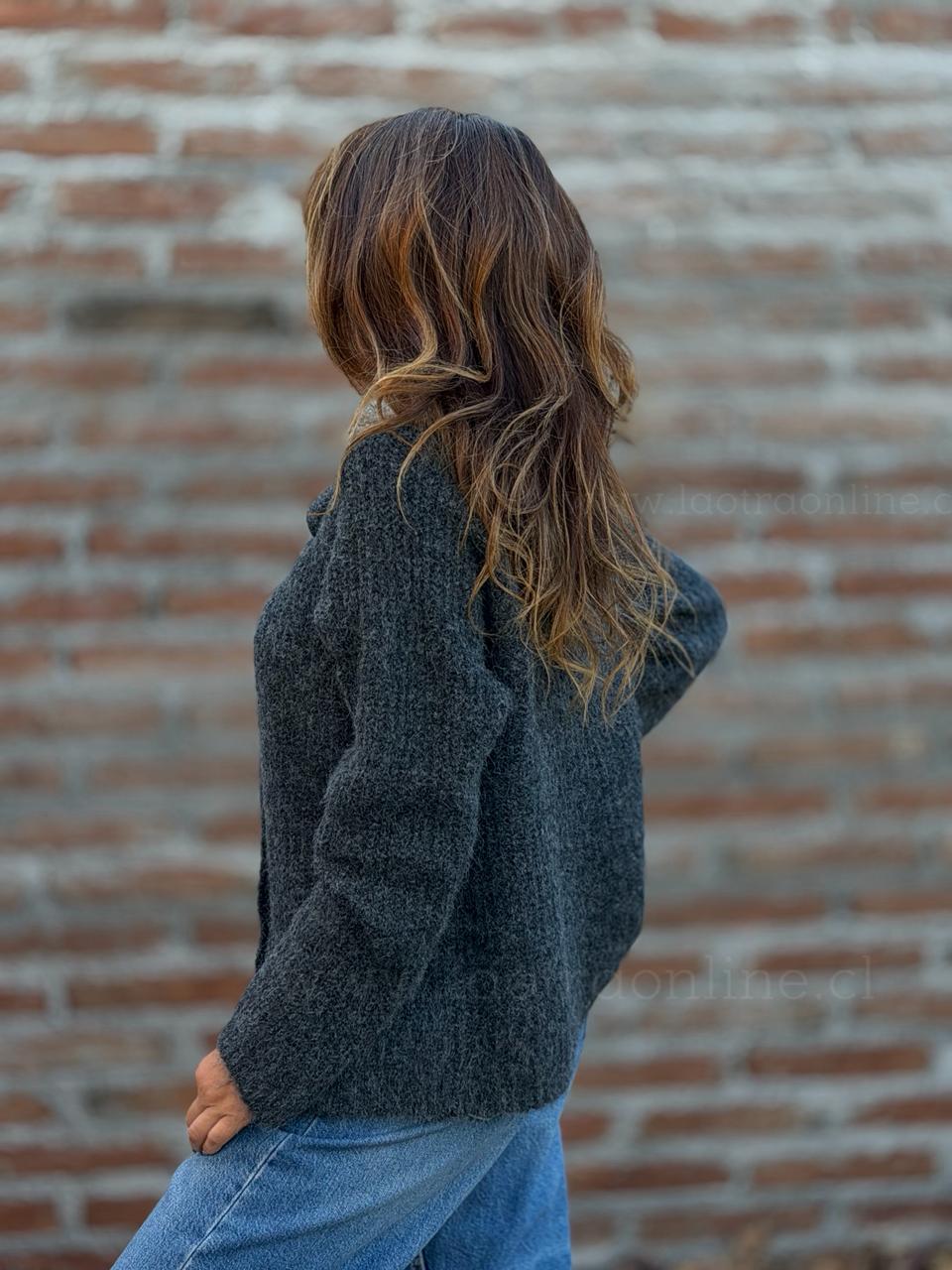 Sweater Corbata extra soft marengo