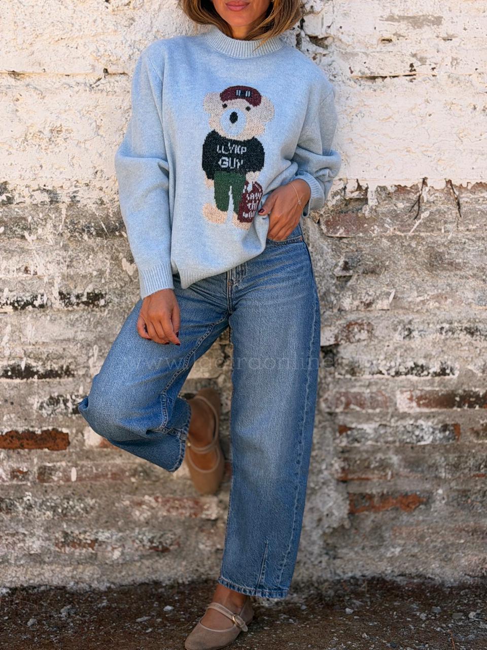 Sweater Osito celeste