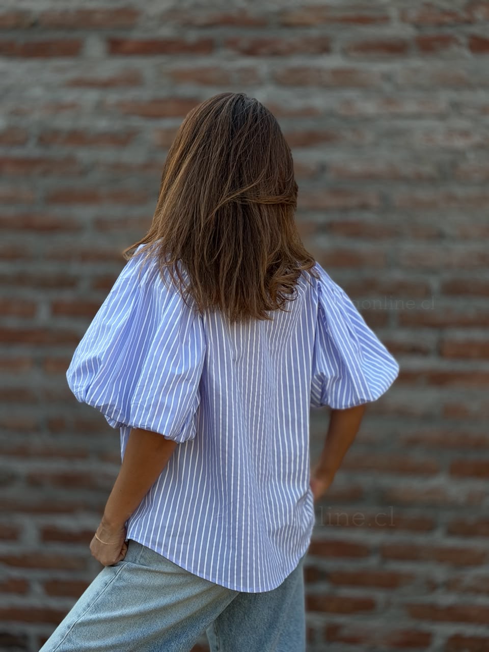 Blusa manga Impacto azul