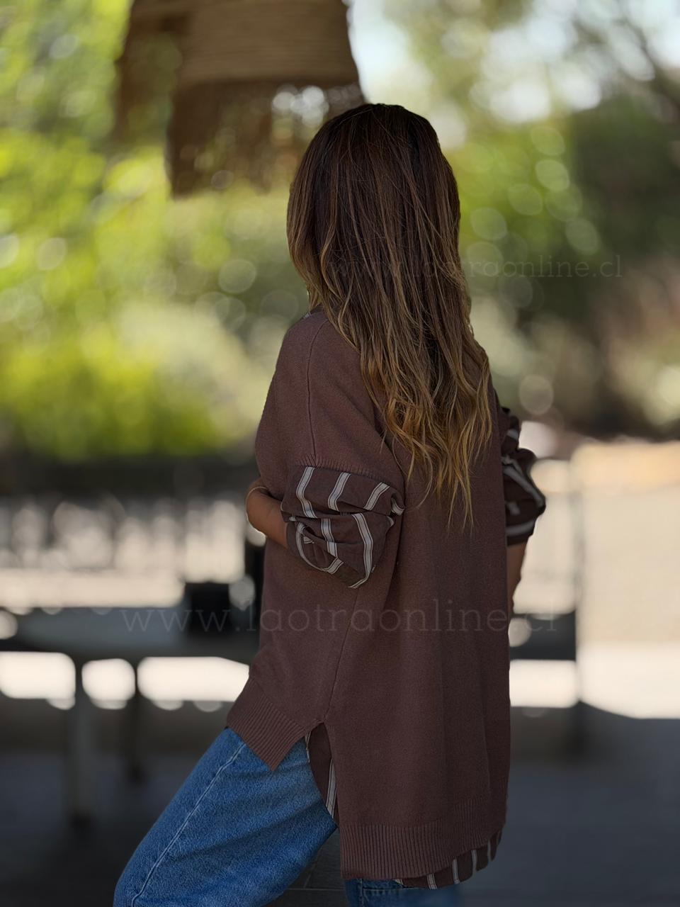 Sweater sin manga choco