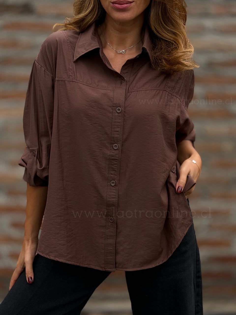 Blusa Clásica marrón