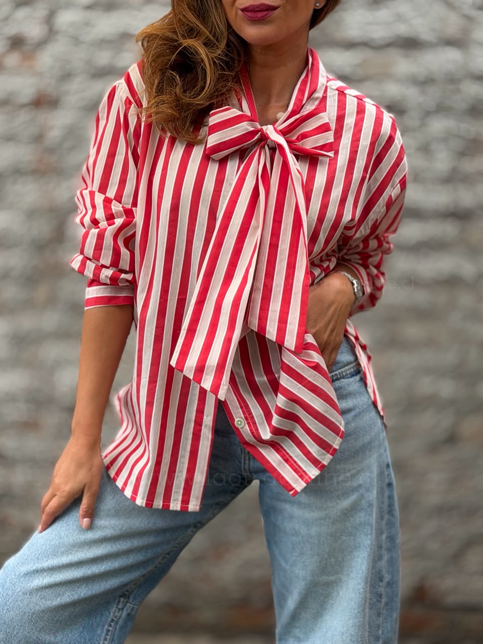 Blusa Cinto rojo
