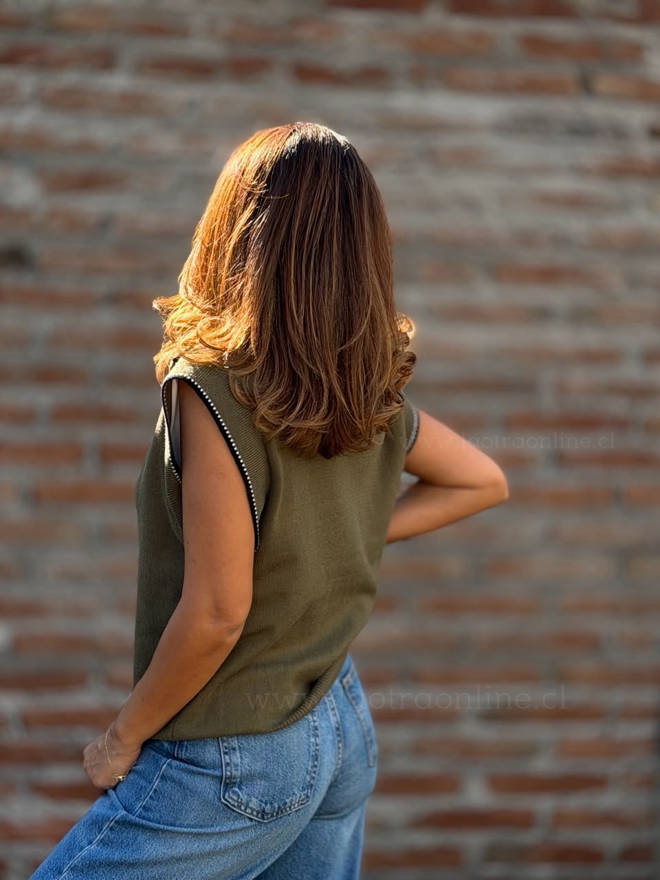 Polera Pique olivo
