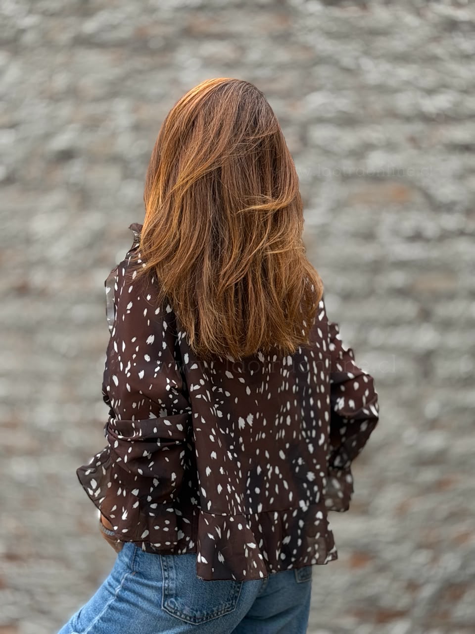 Blusa Viena marrón oscuro