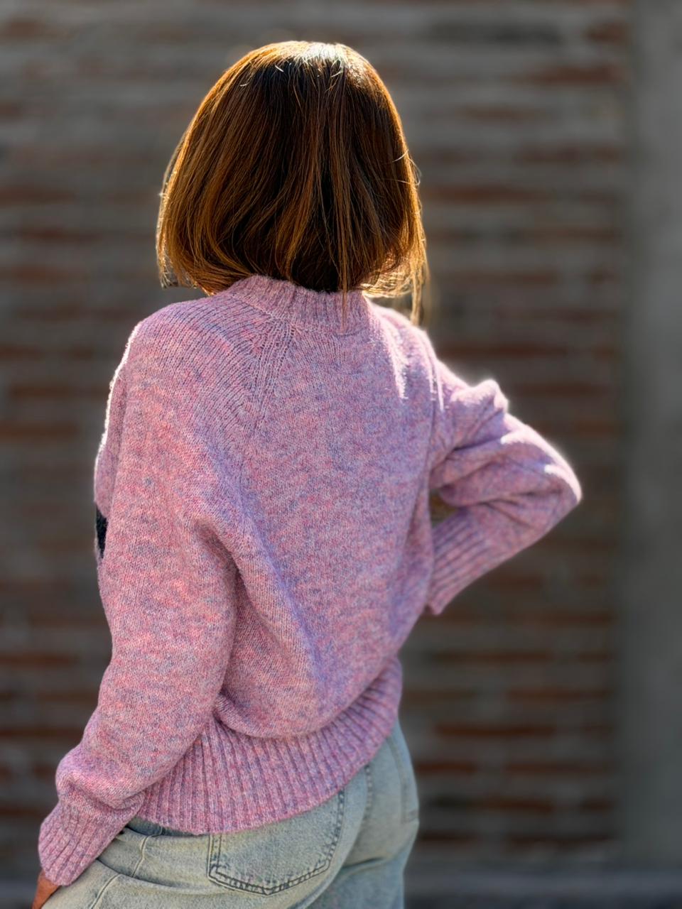 Sweater París Coquette rosa/lavanda