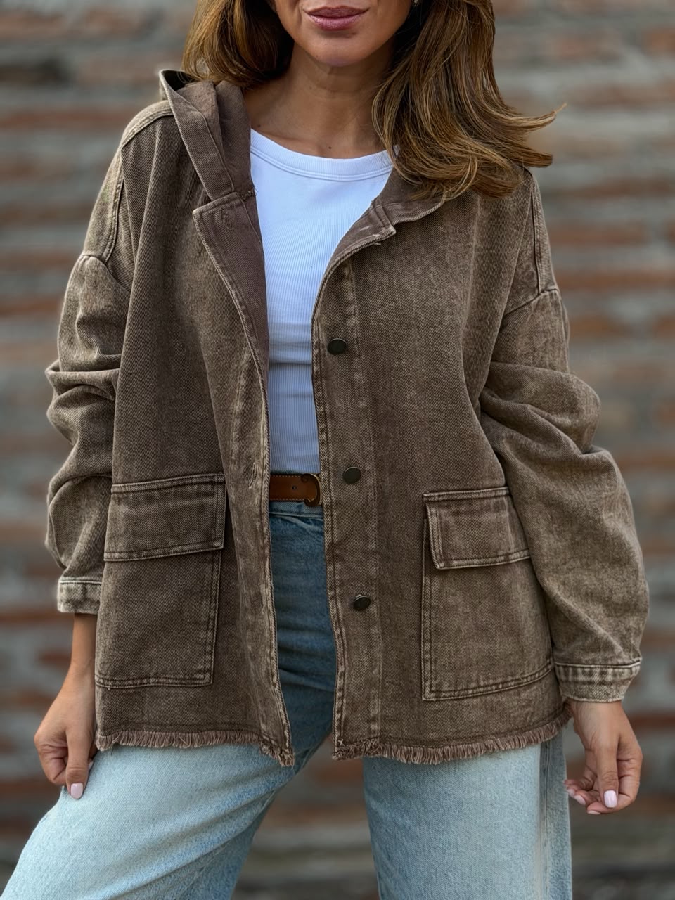 Chaqueta New Denim marrón