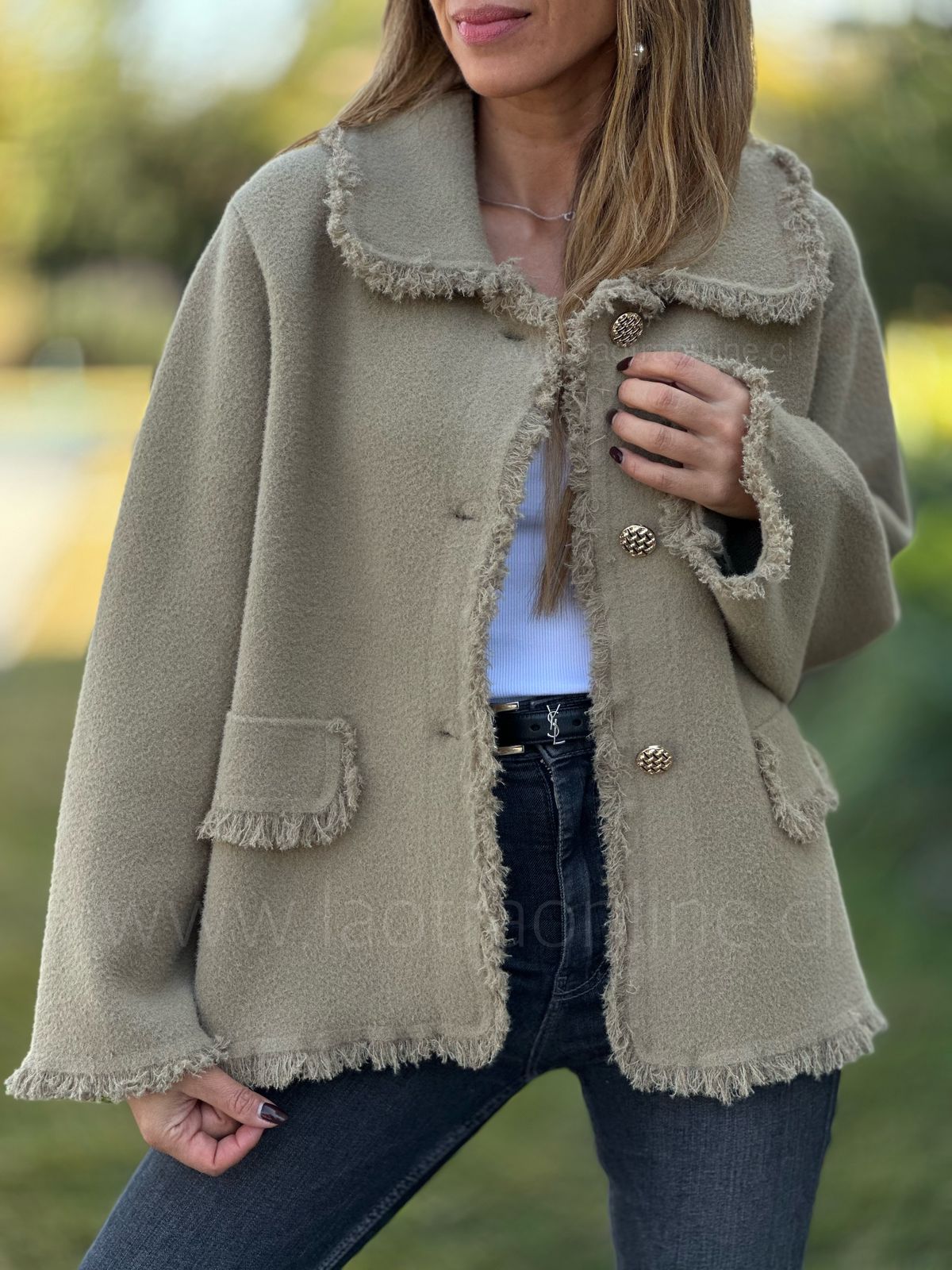 Abrigo Italia camel/olivo