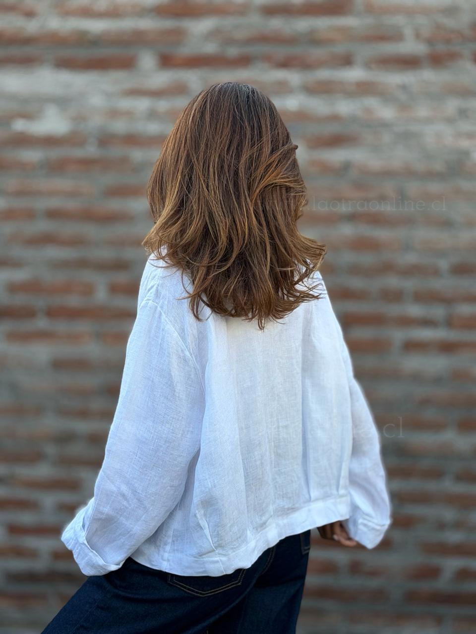 Bomber Lino blanco