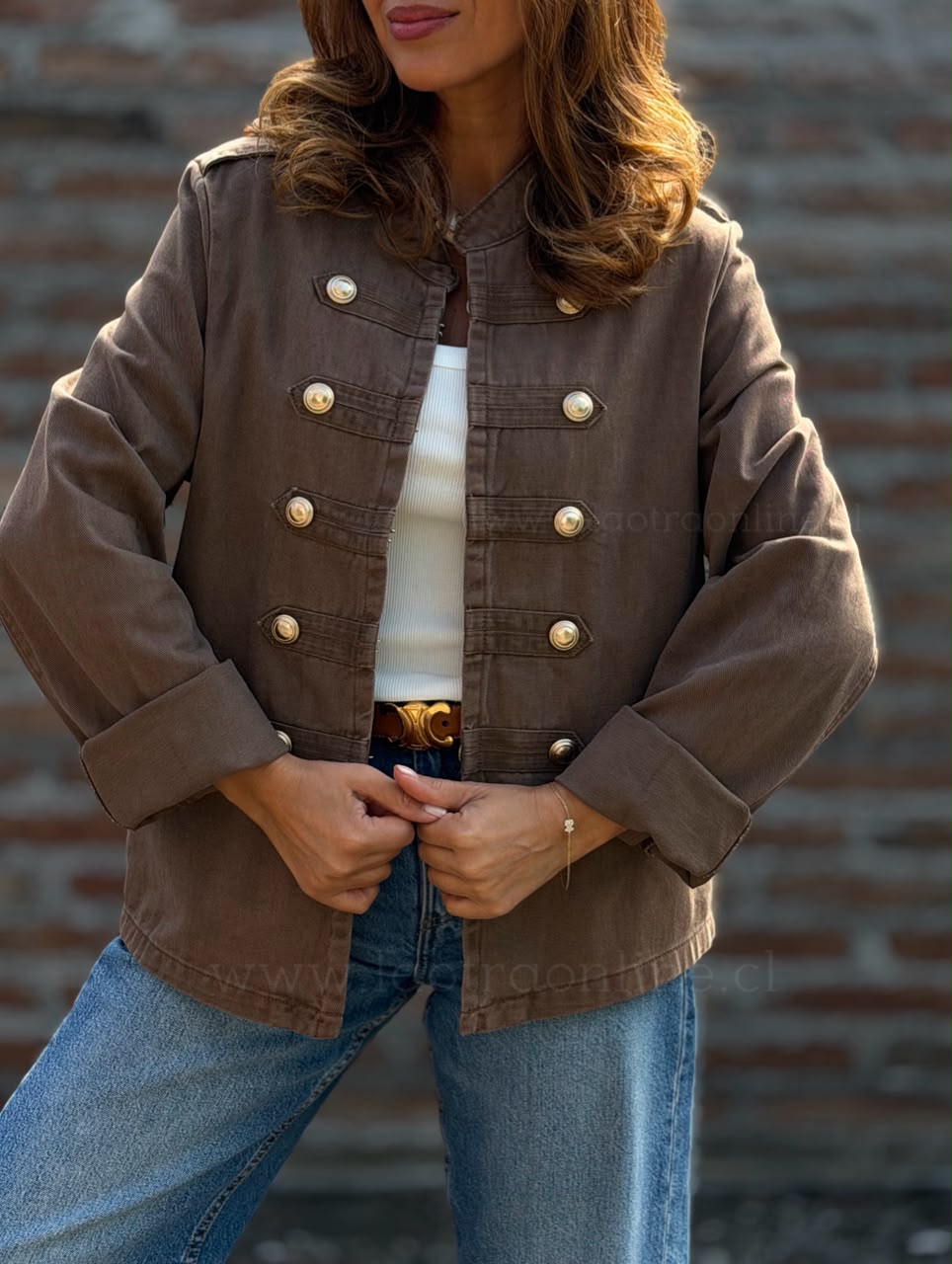 Chaqueta Napoleón Oversize marrón