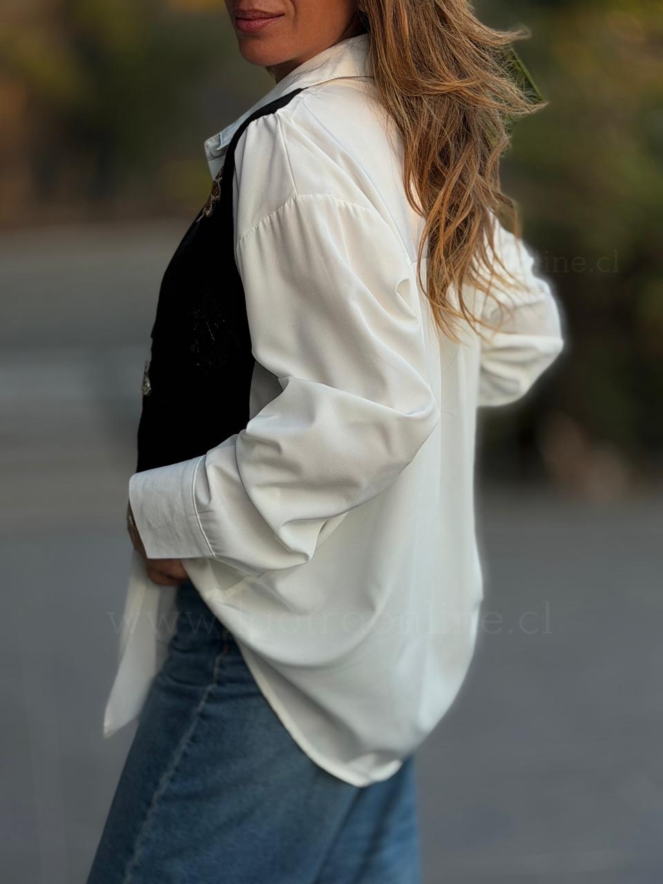 Chalequito/Blusa Flower negro