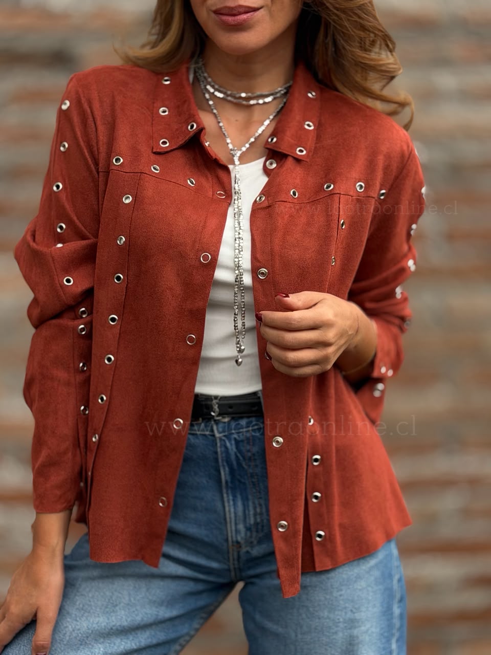 Chaqueta/sobrecamisa Suede tierra