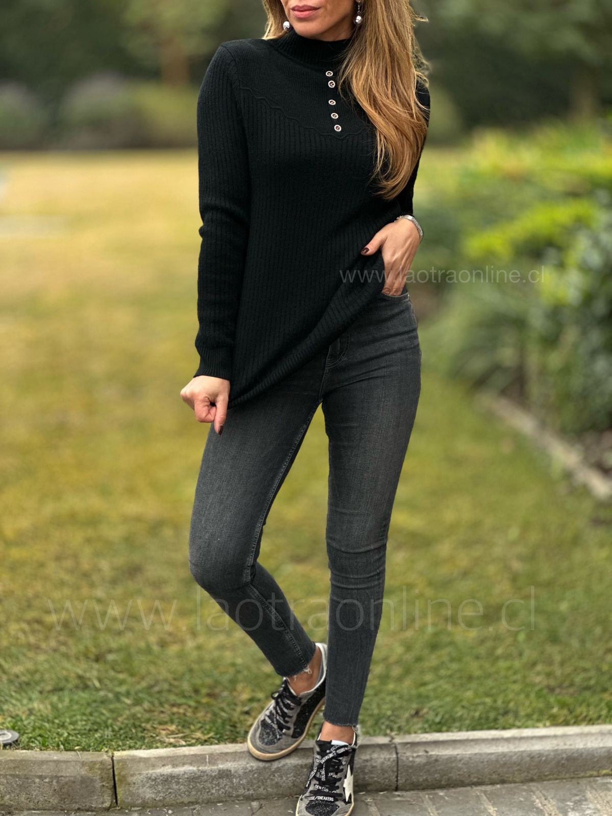 Polera/Sweater Coquet negro