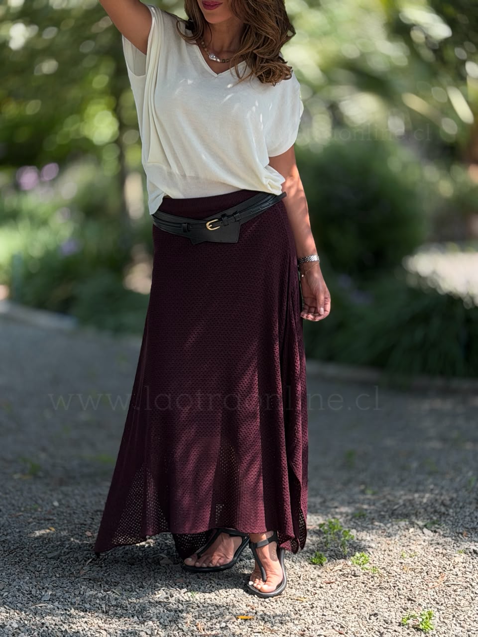 Falda hilo Tejido ciruela