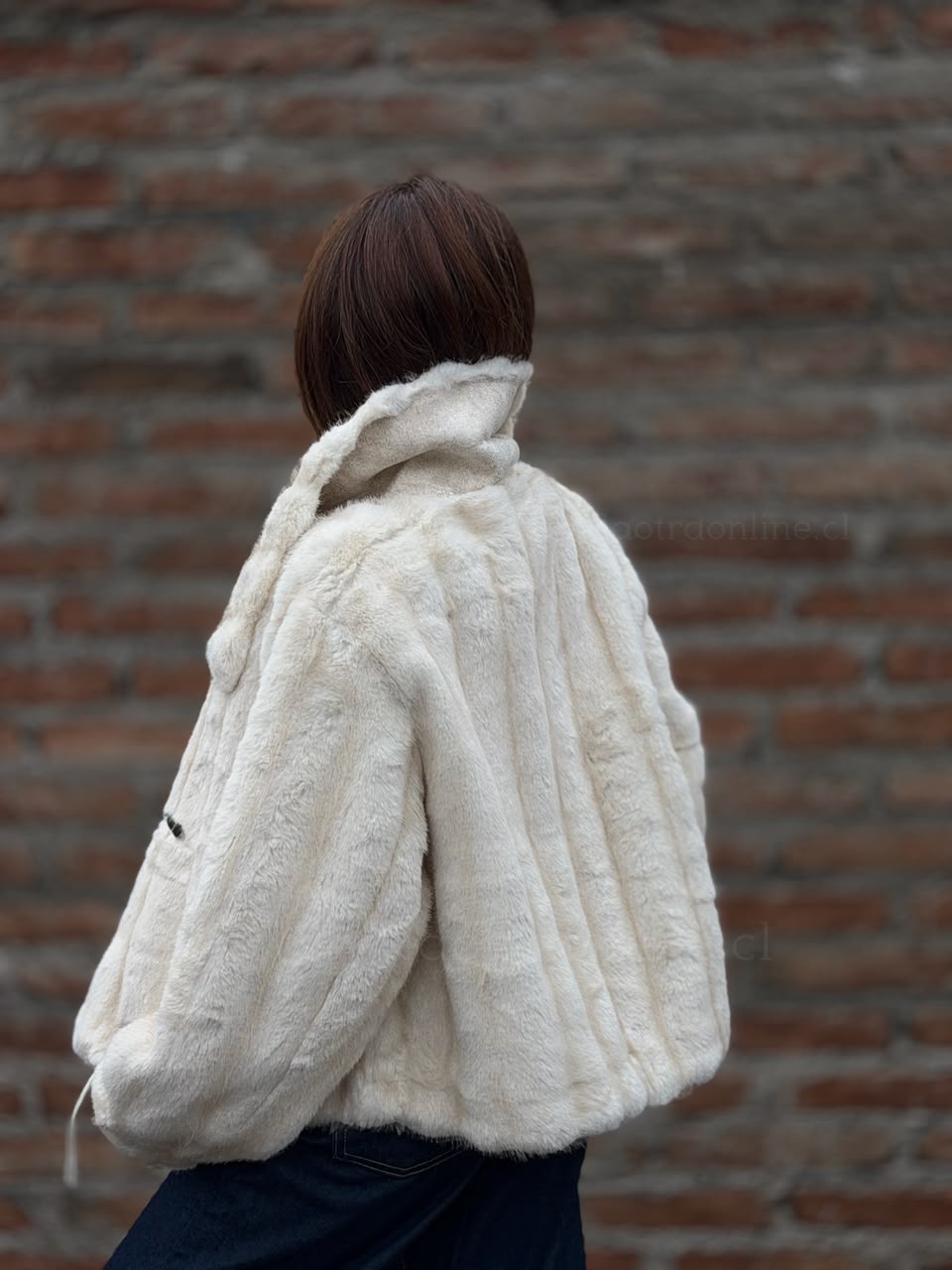 Abrigo piel Kansas beige
