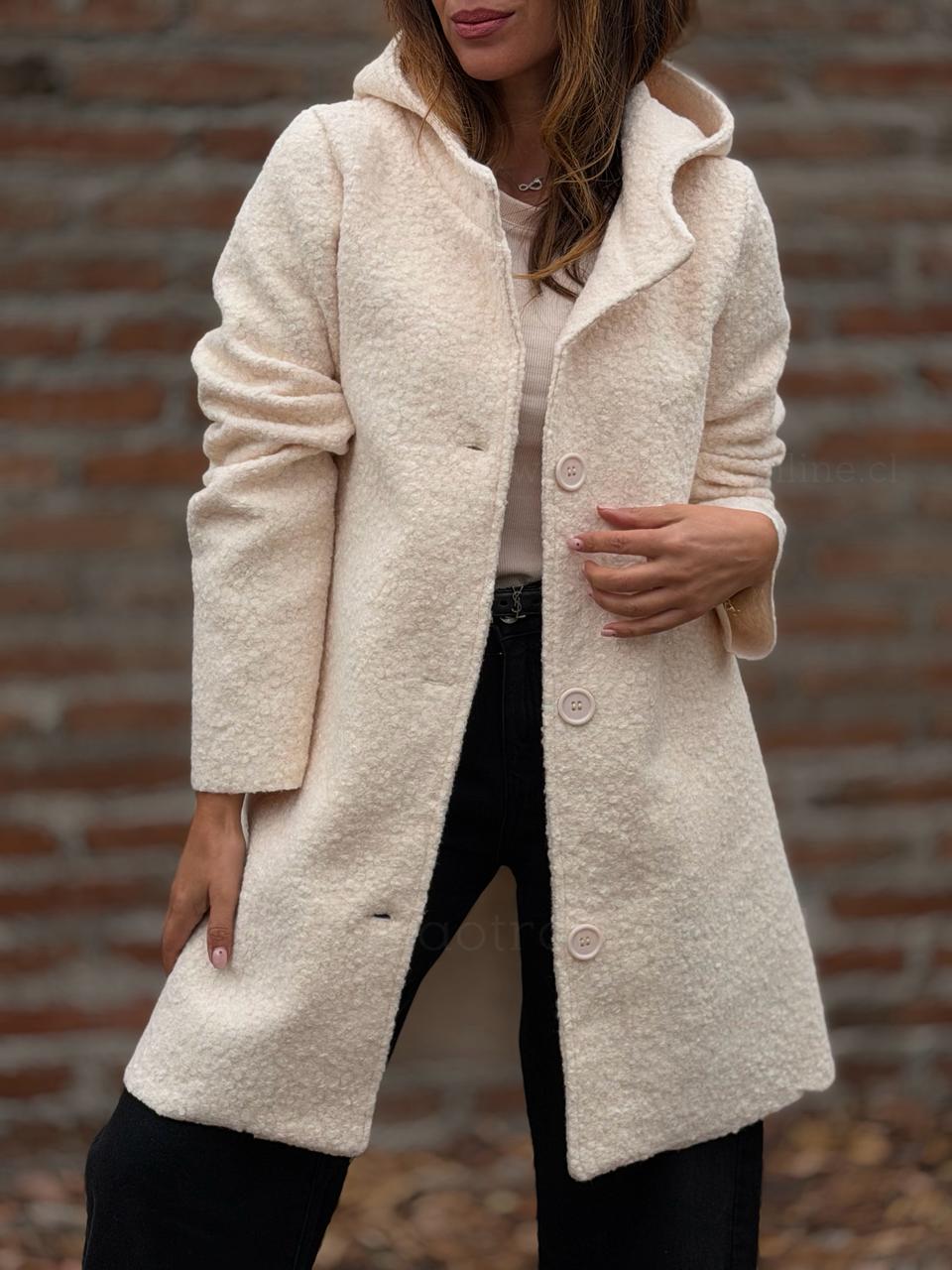 Abrigo Boucle crema