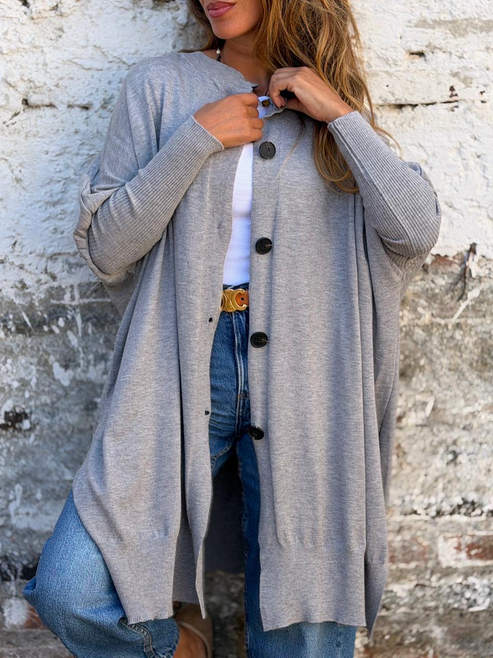 Sweater/Chaleco Reversible gris