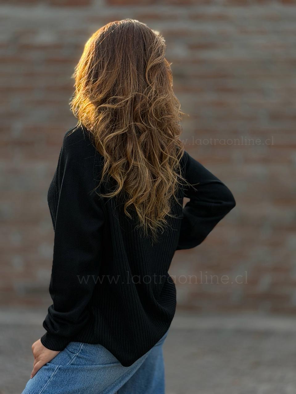 Sweater Cuello precioso negro