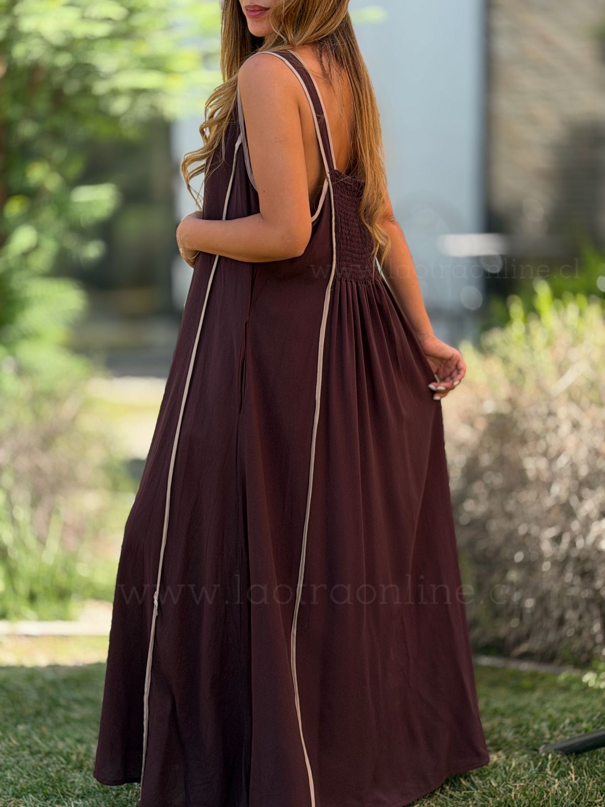 Vestido Evasé choco