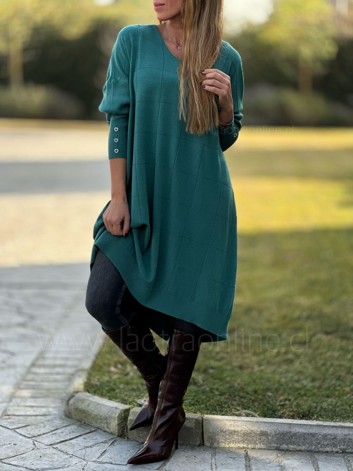 Sweater/Vestido Consu verde