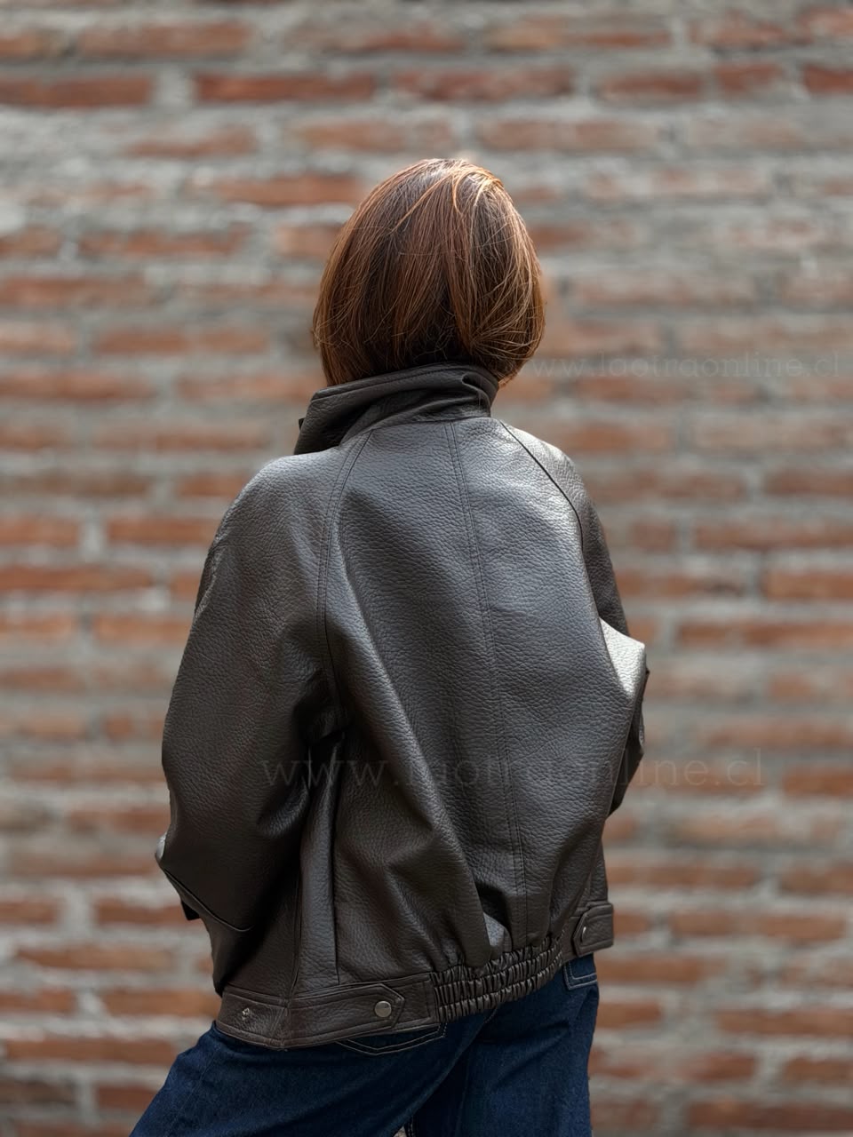 Chaqueta Cuello Magnífico café moro