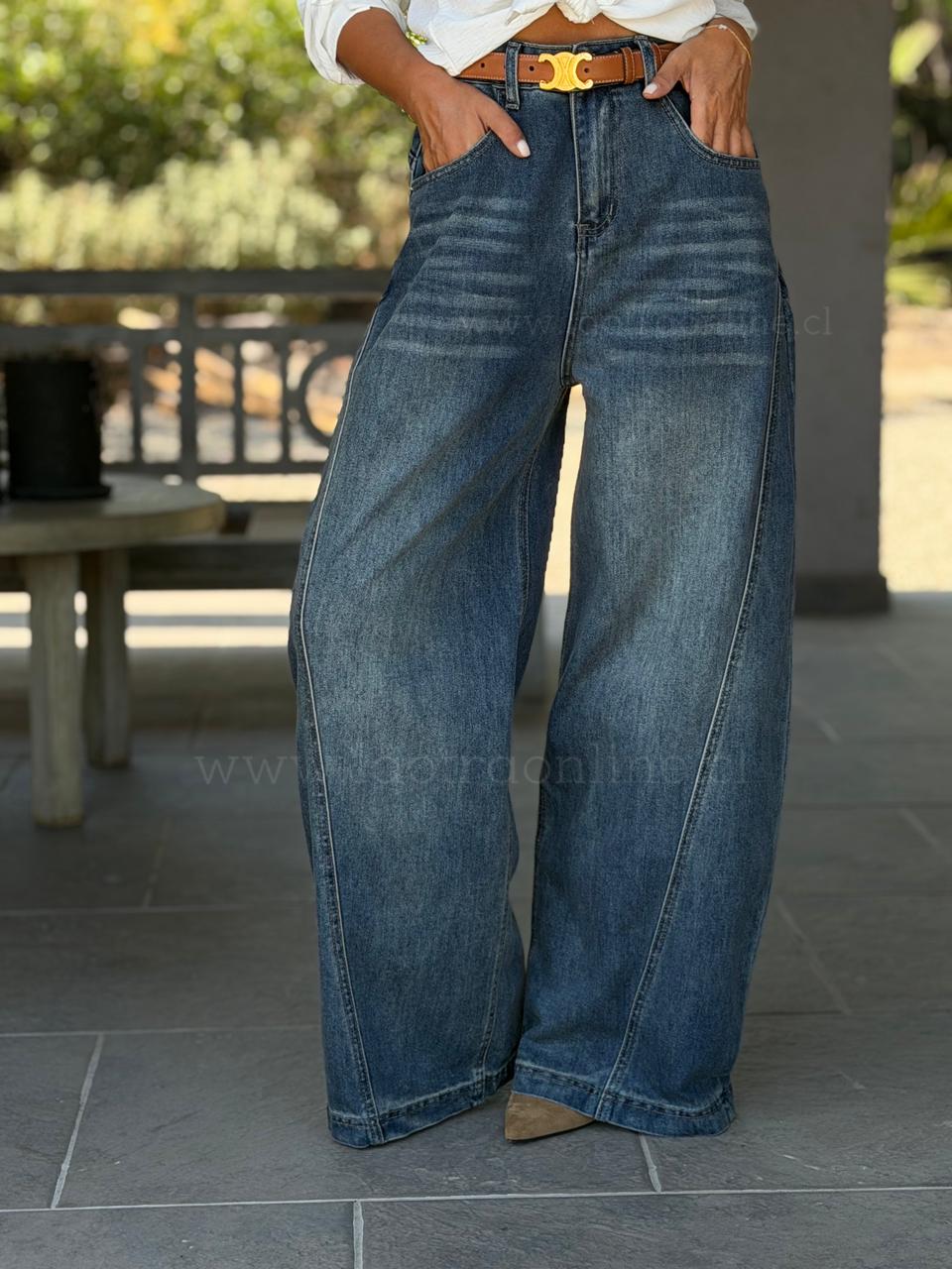 Jeans Barrel azul