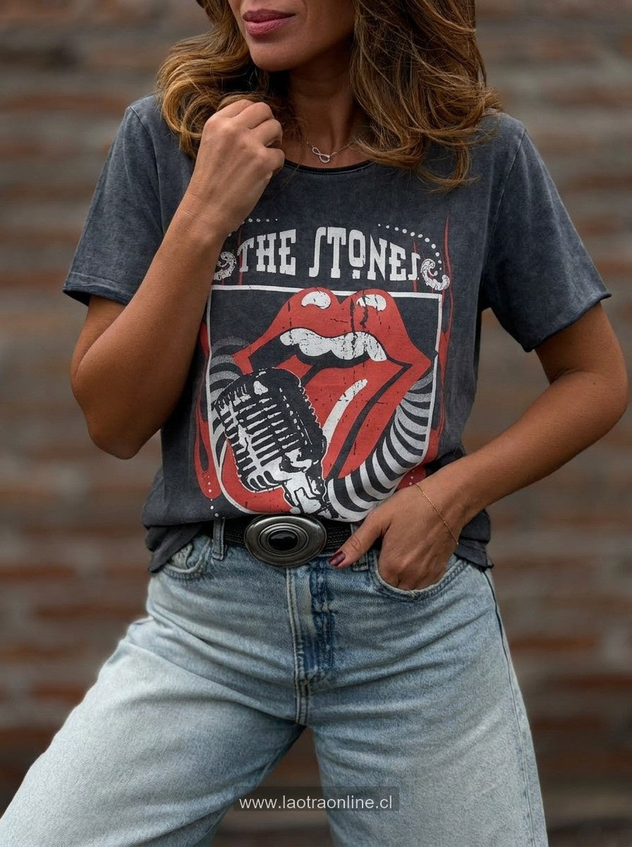 Polera Stones azul pizarra