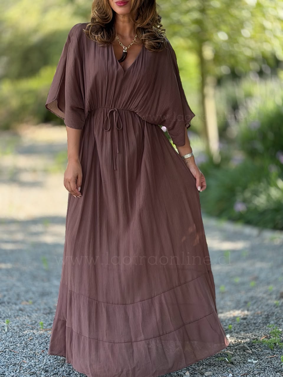 Vestido Islandia choco/malva