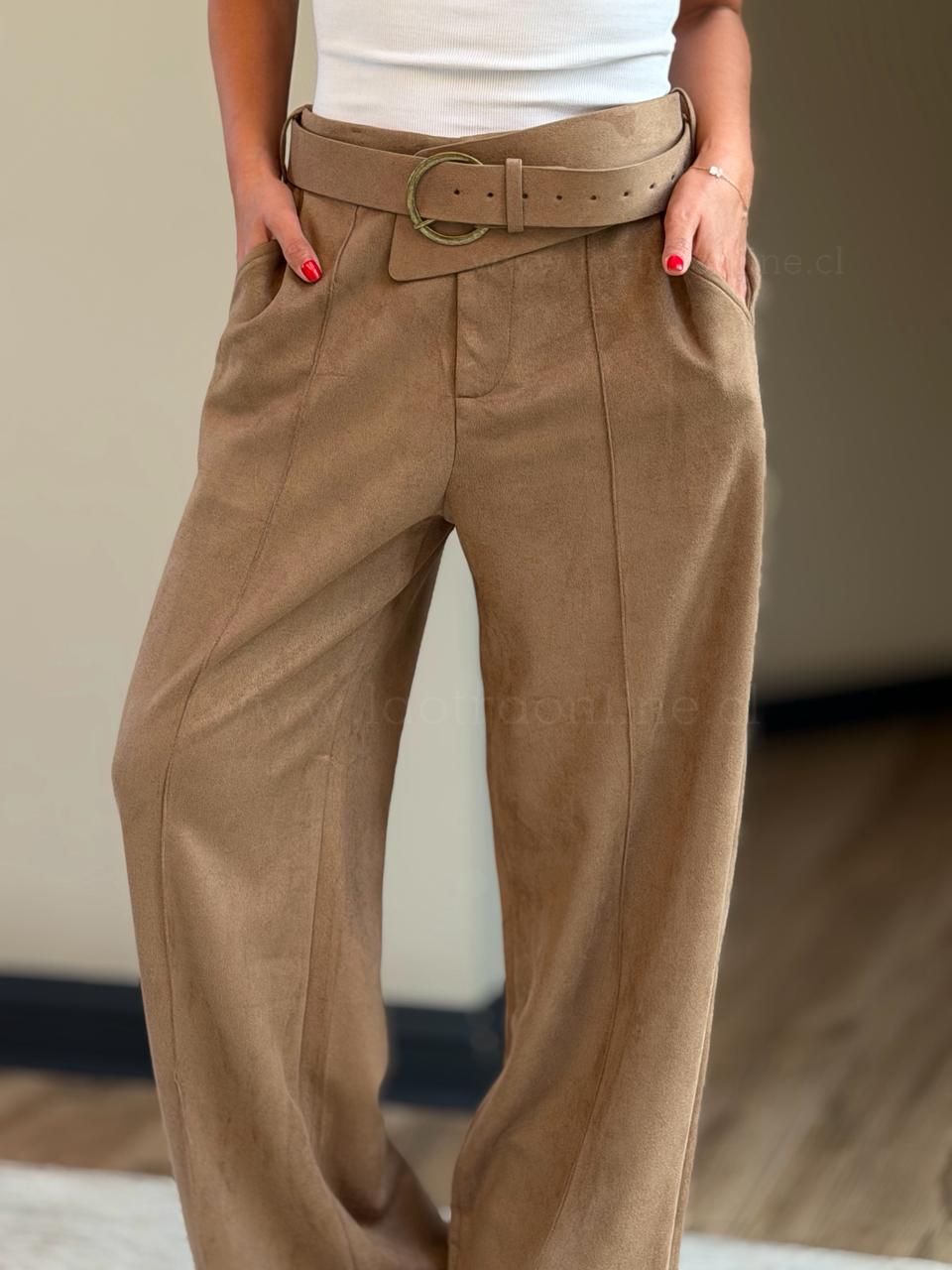 Pantalón Gamuza camel