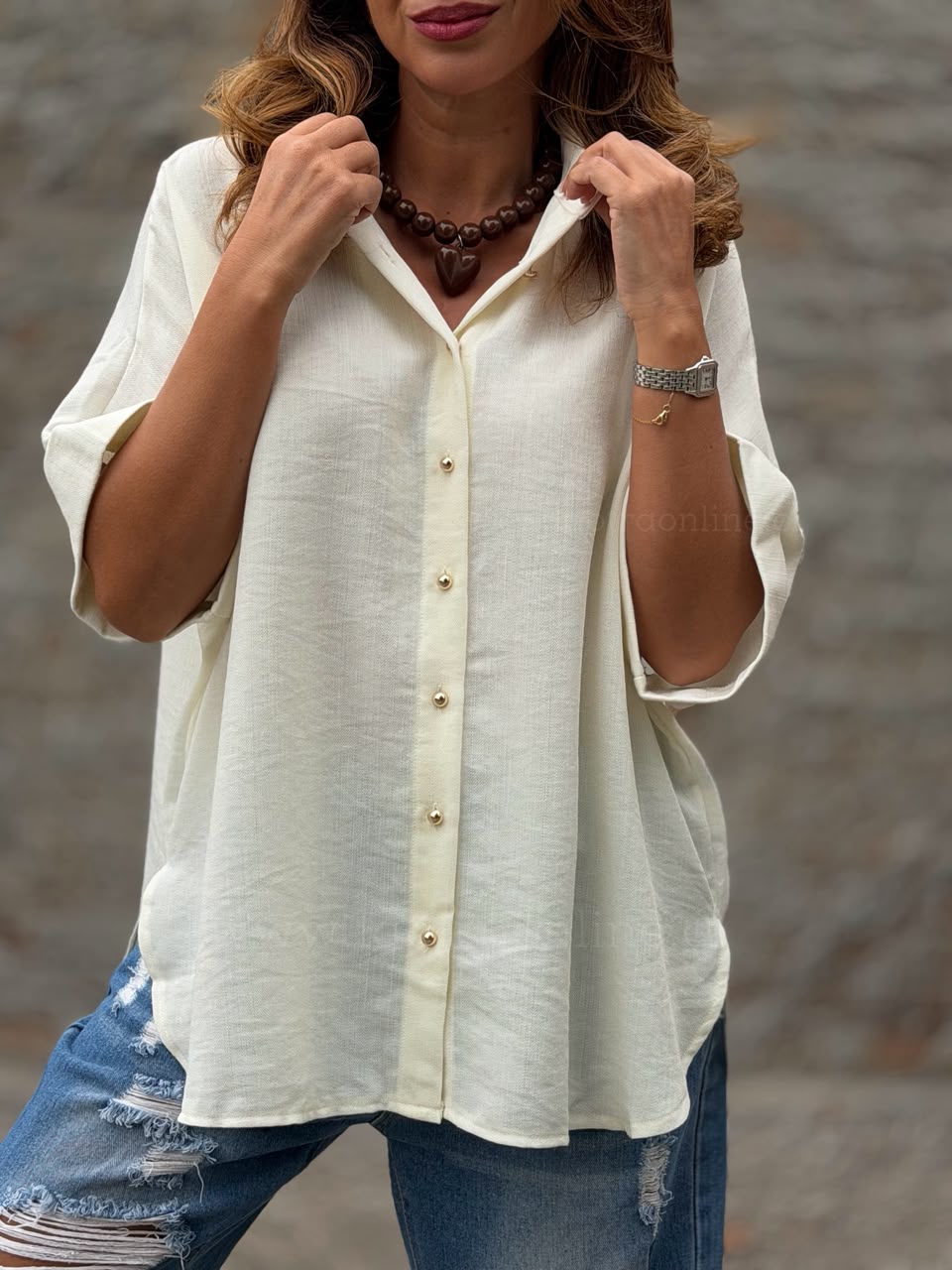 Blusa Imperio amarillo pastel