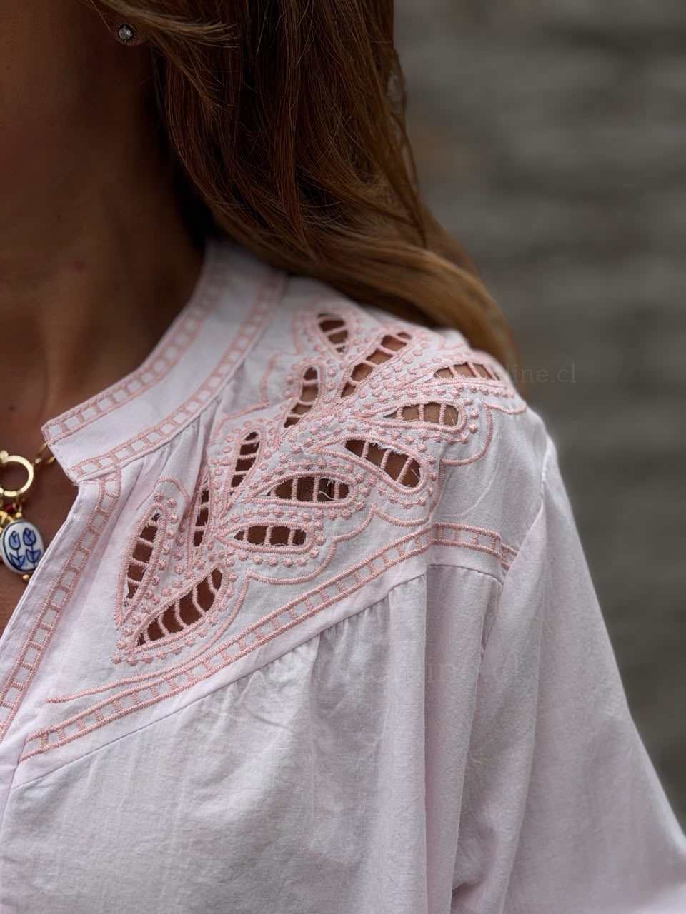 Blusa sofisticada rosa