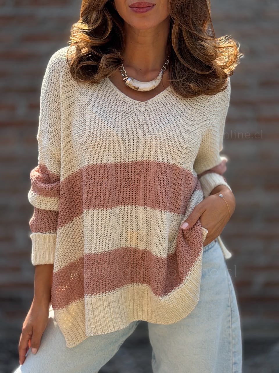 Sweater Fantástico palo rosa