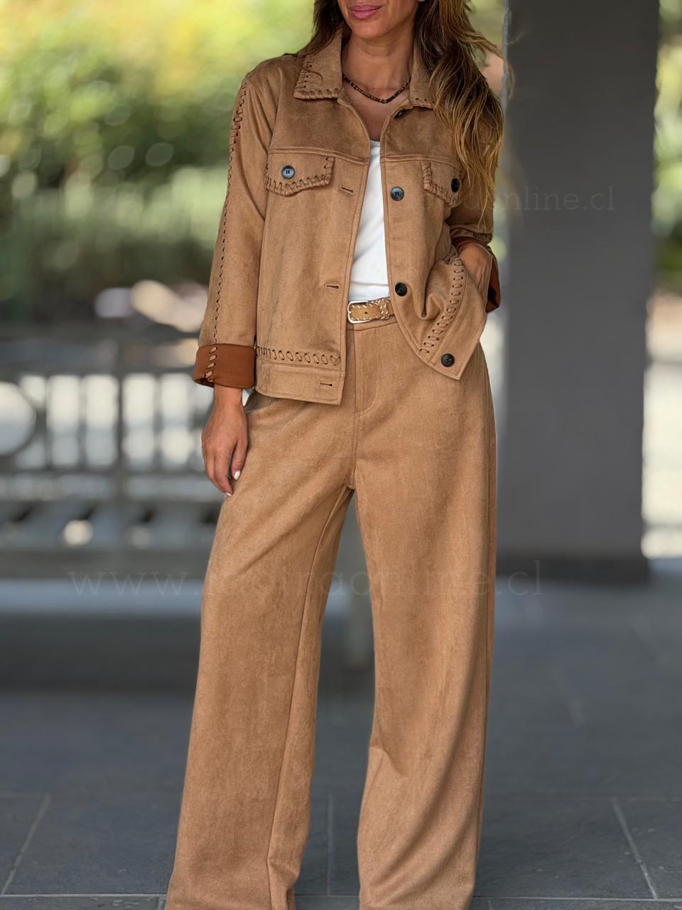 Set Gamuzado camel