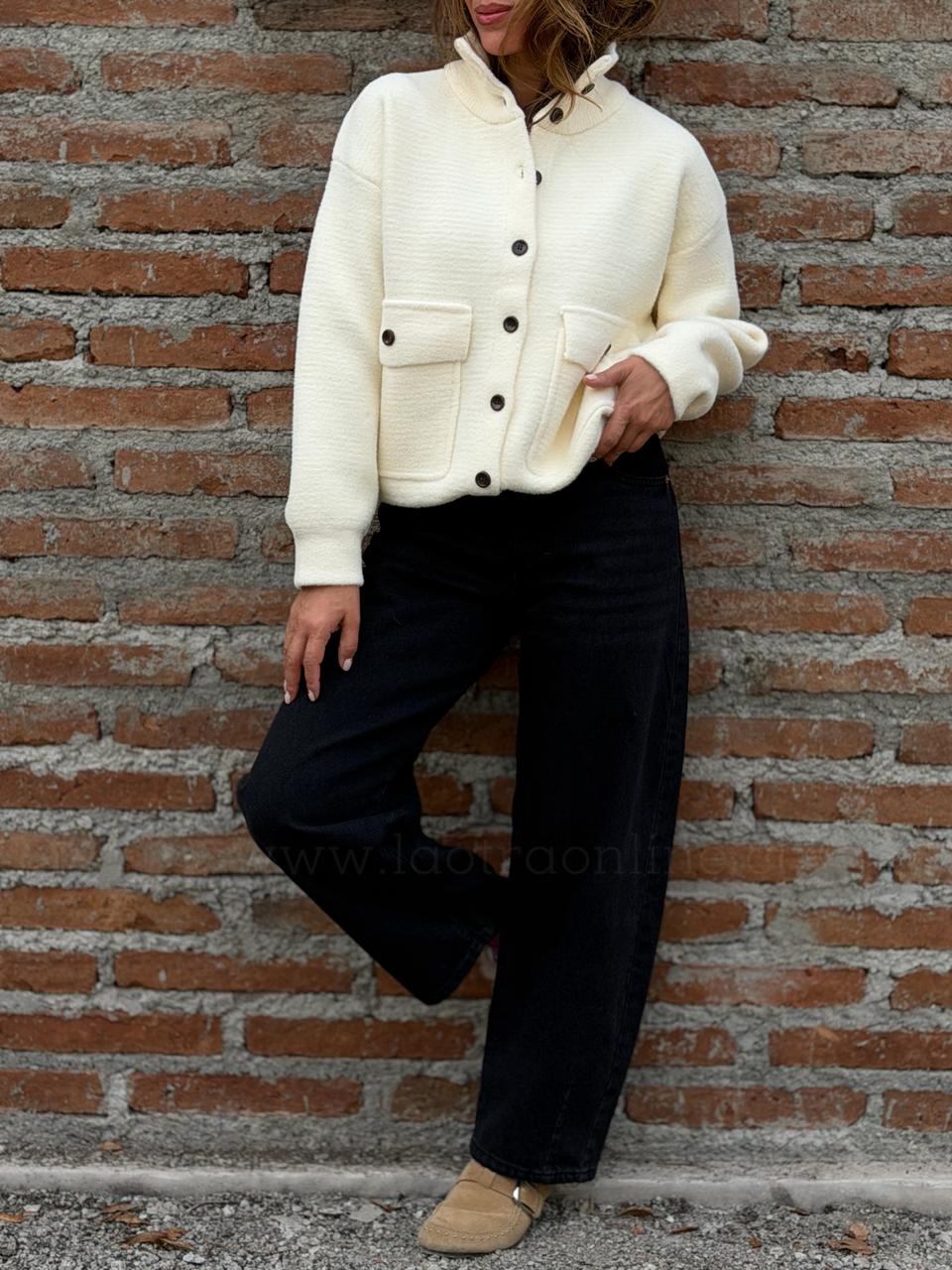 Chaqueta Paño bella crema