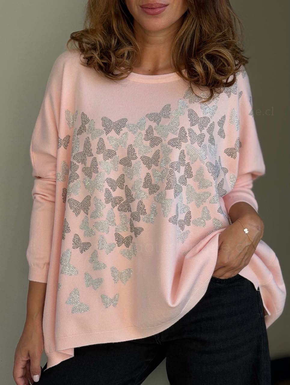 Sweater Mariposas rosa