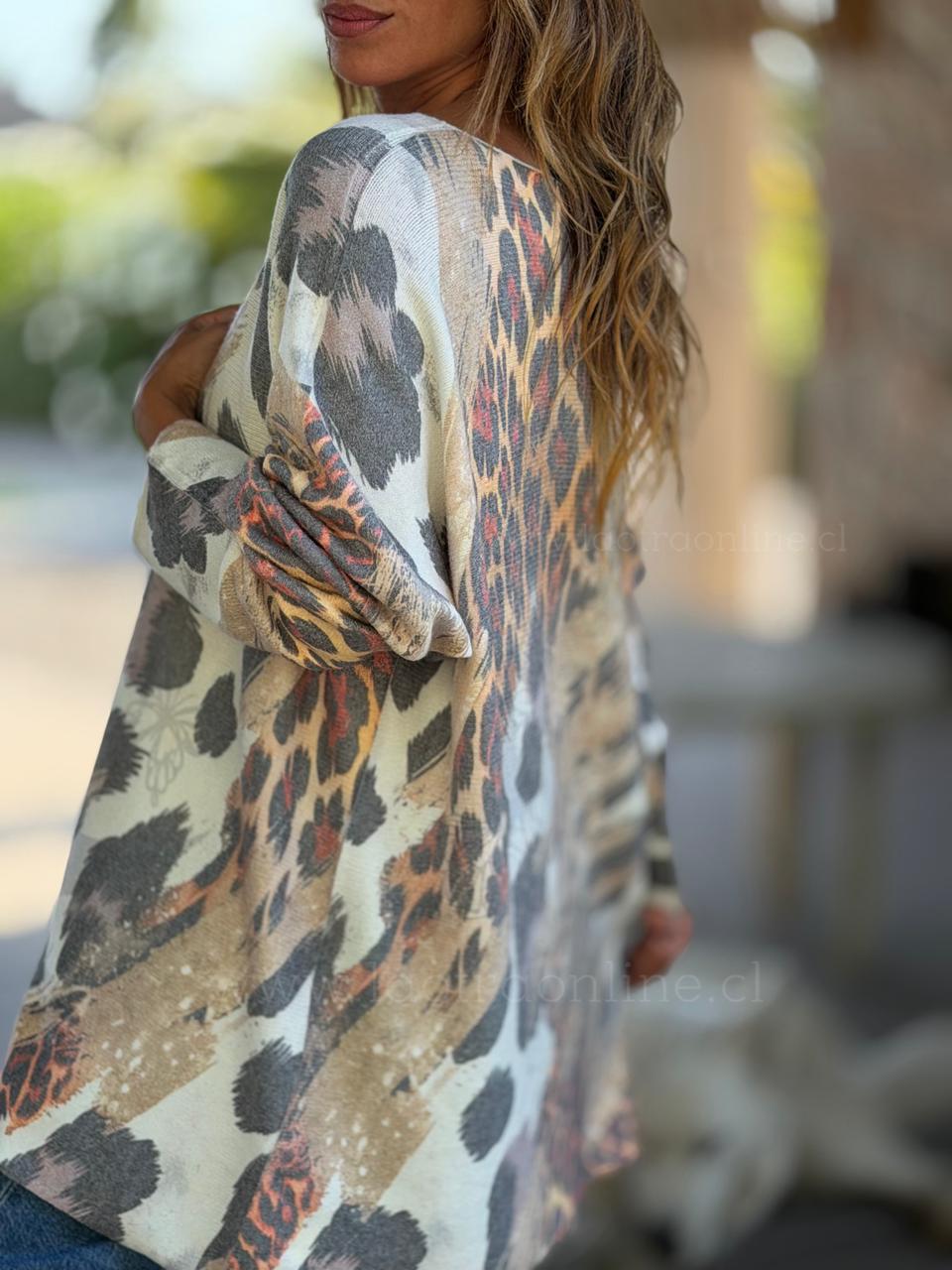 Polera Print camel