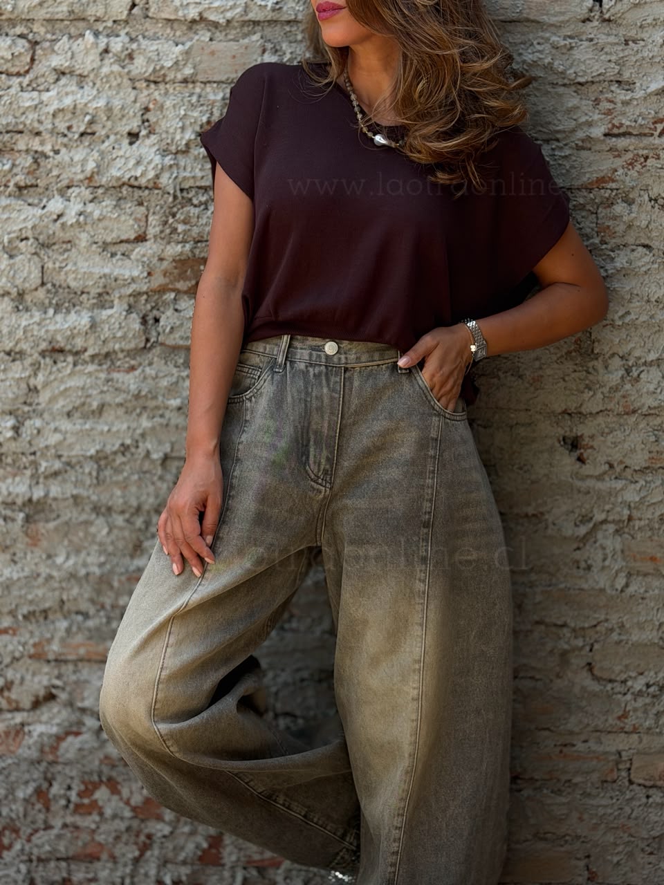 Polera Provenza choco
