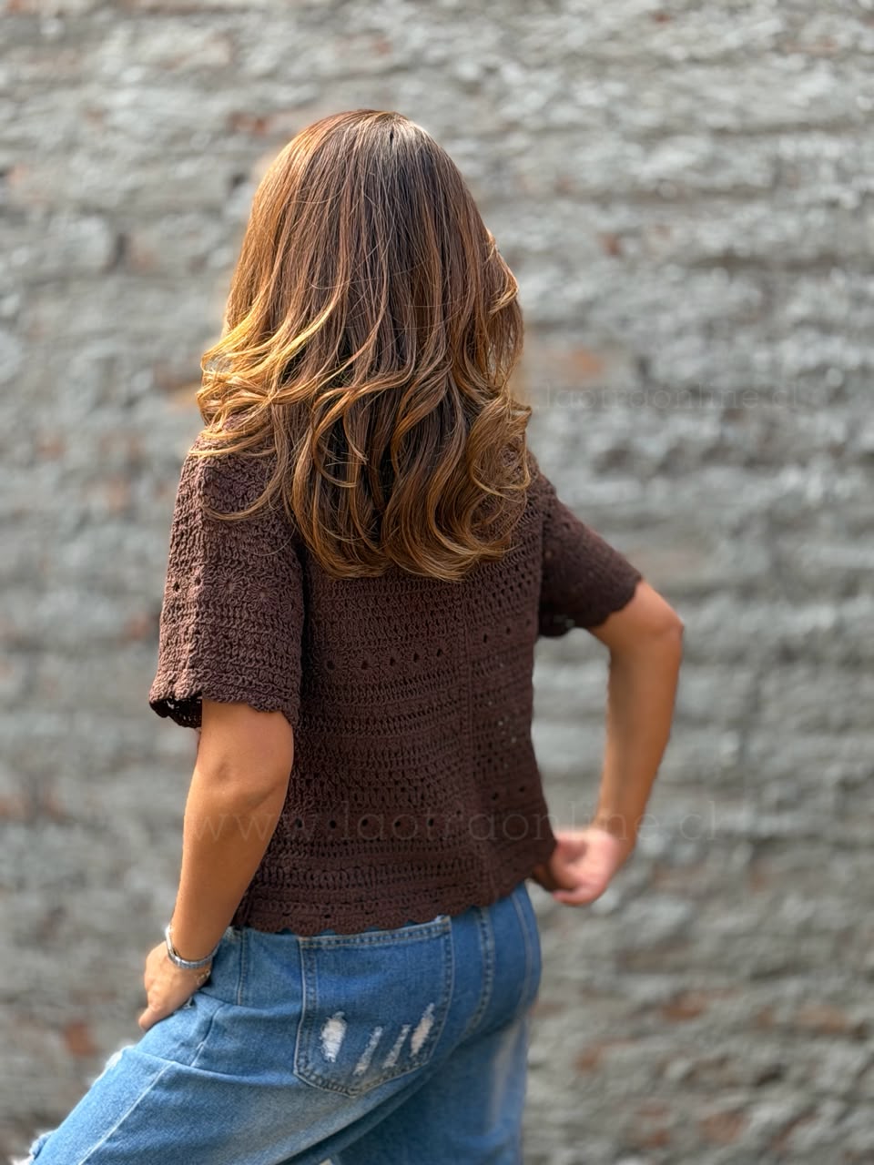 Polera Tejida Sol marrón
