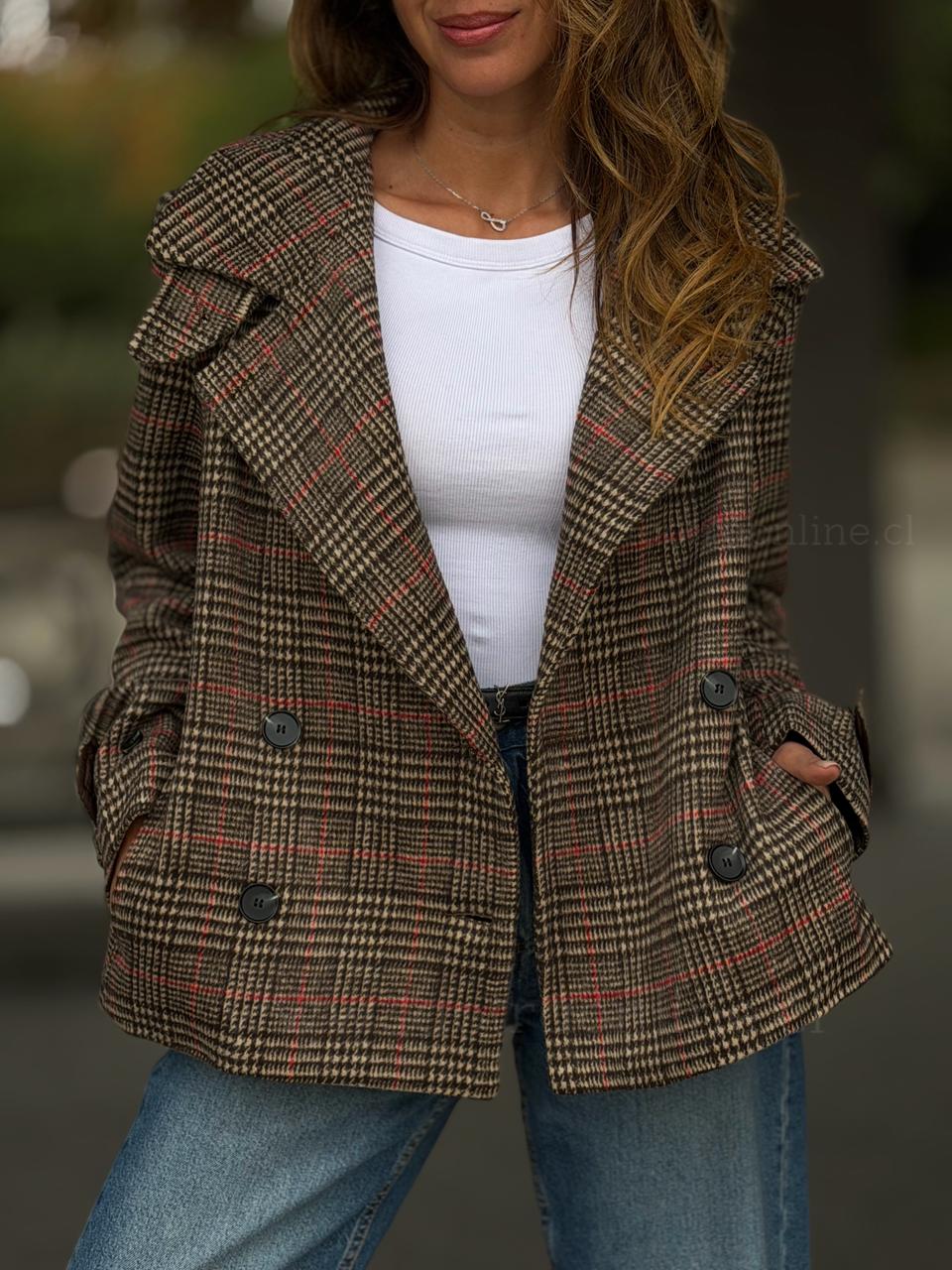 Abrigo Trench Cuadros toffe